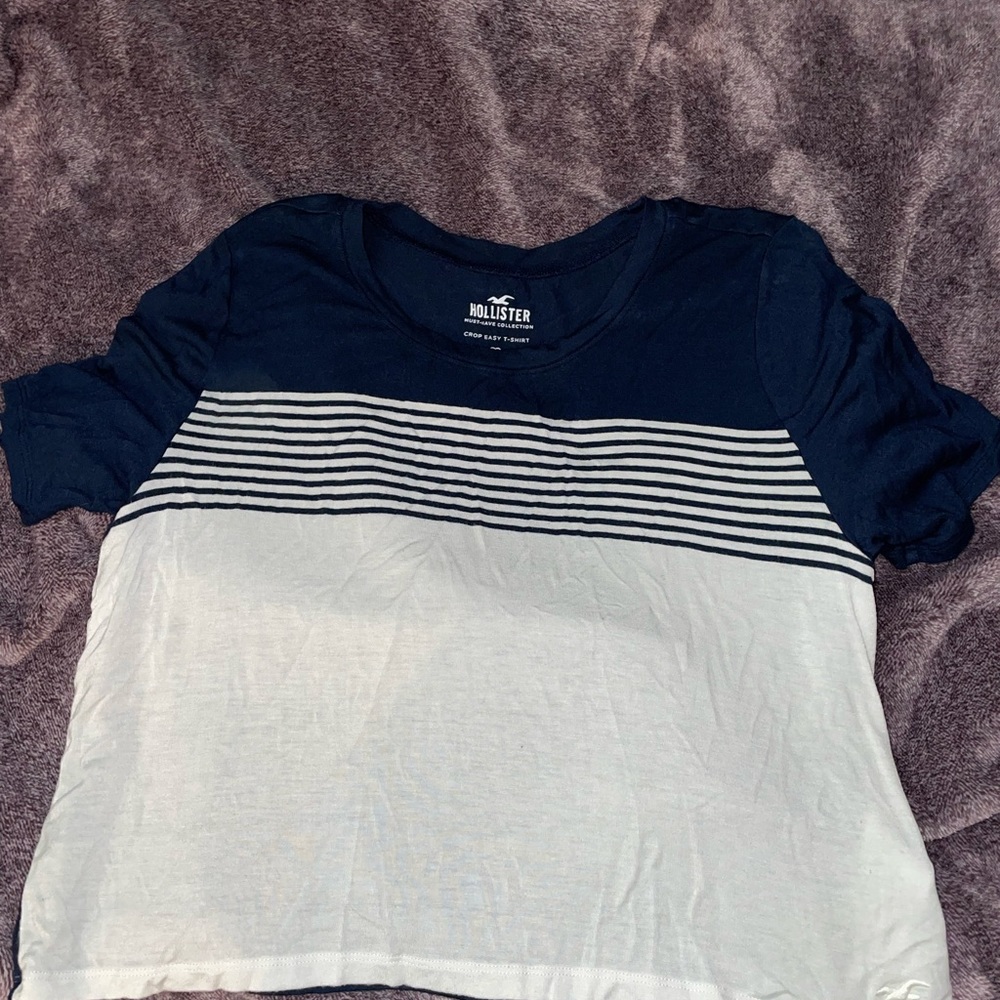 Hollister stripped crop top